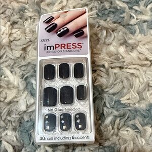 imPRESS Elegant Black Press-On Nails